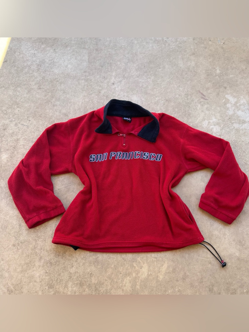 Red 'San Francisco' Quarter-Zip Fleece Pullover